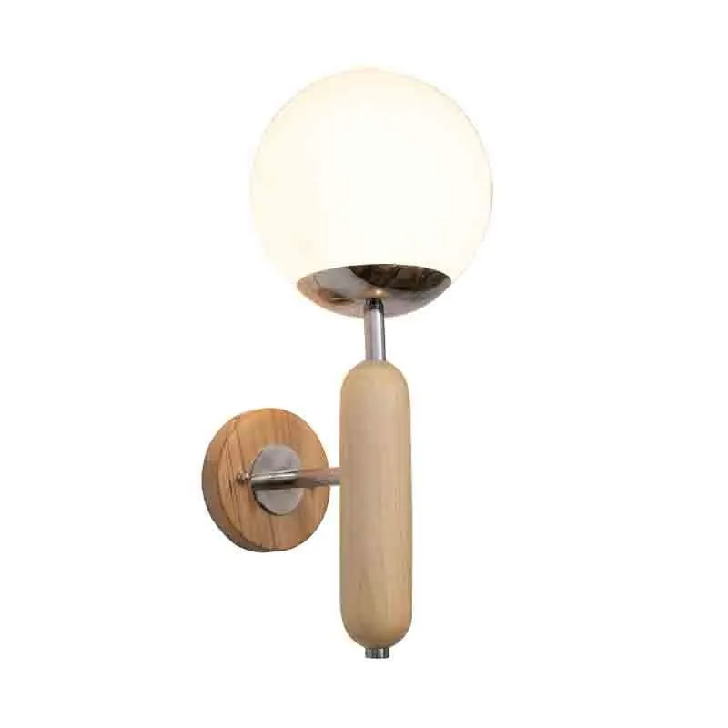 Valencia Glass & Wooden Wall Lamp media 5