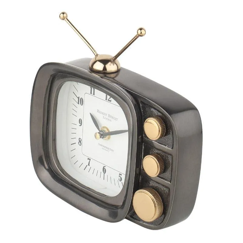 Dura Vintage TV Table Clock - Black media 4