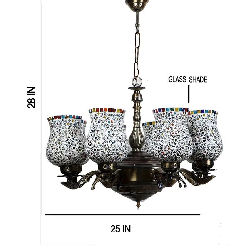 Ervo Vilona Mosaic Golden Antique Ceiling Lamp media 5