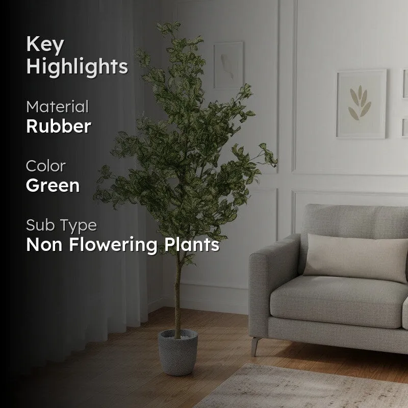 Earthora Artificial Tiny Leaves Plant - 7 Feet media 2