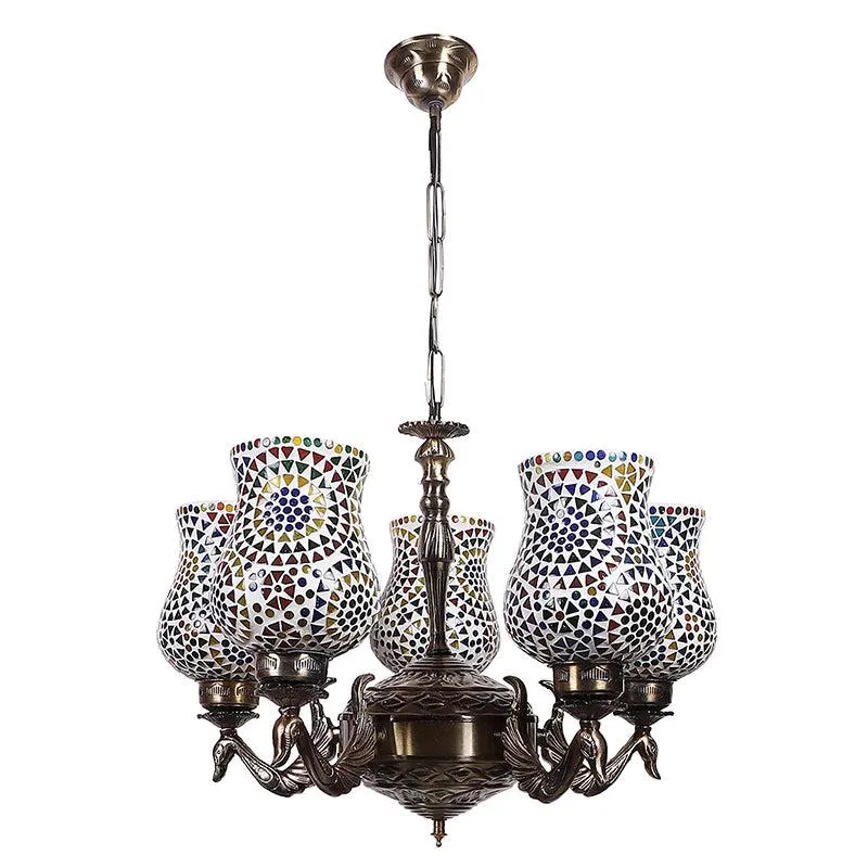 Elva Mayoora Mosaic Golden Antique Ceiling Lamp media 4
