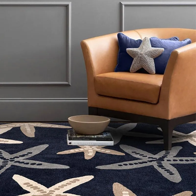Zippy Hand Tufted Zone Kids Wool & Nylon Carpet - Navy Blue media 8
