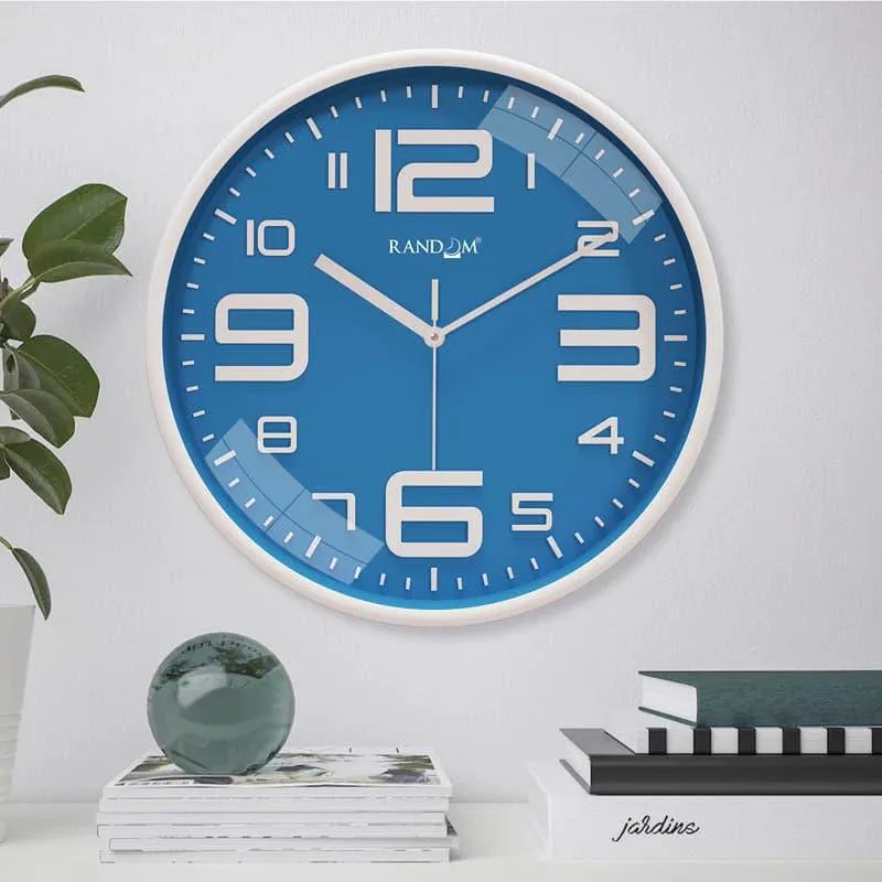 Urban Edge Silent Wall Clock - Blue media 3