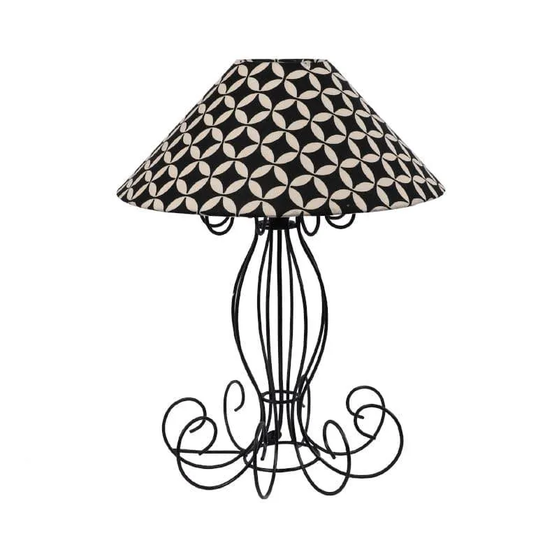 Tatania Kaito Fabric Table Lamp - Black,White media 4