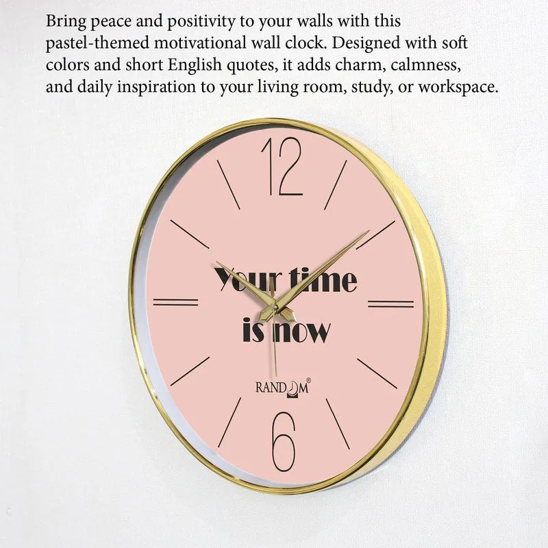 Moment Now Round Analog Wall Clock - Pink media 6