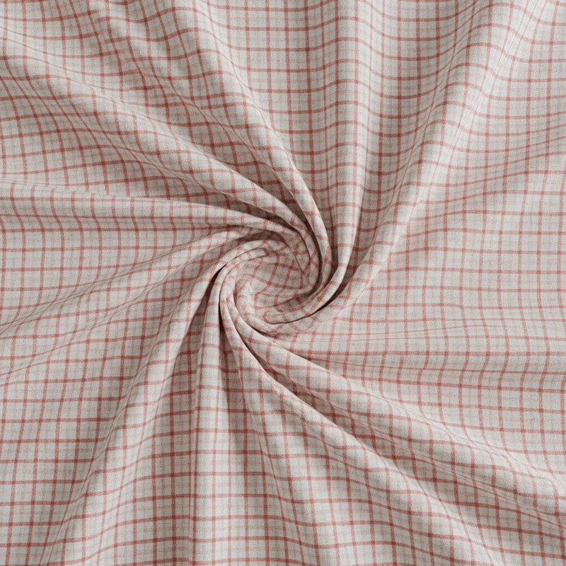 Mizomeen Checkered Printed Cotton Bedsheet (Pink) - 200 TC media 4