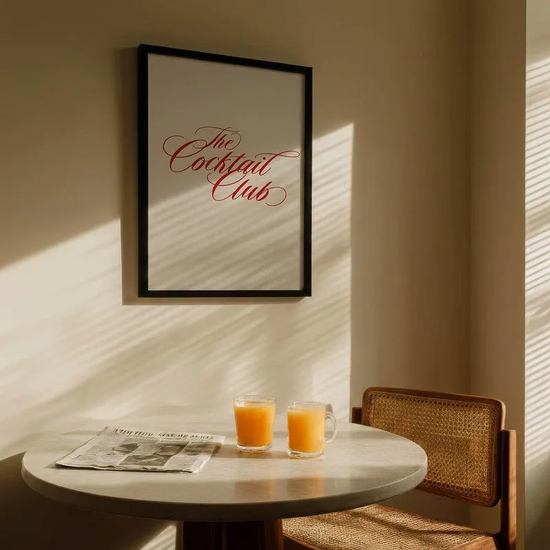 Sip Script Archival Canvas Wall Art - Black media 5