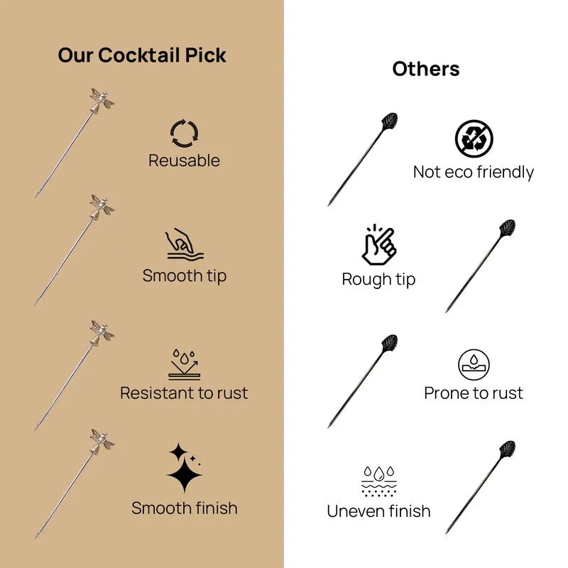 Sip & Spear Stainless Steel Cocktail Pick - Silver media 7
