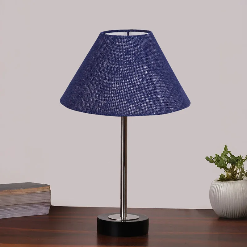 Sienna II Rodin Wooden Table Lamp - Blue,Silver,Black media 3