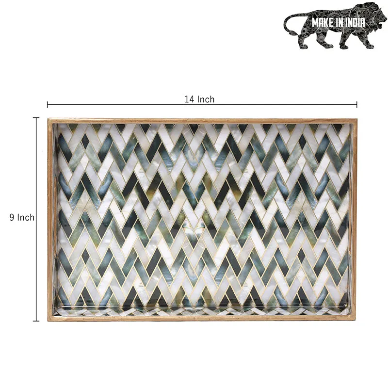 Stria Noir Enamel Coated Serving Tray media 3