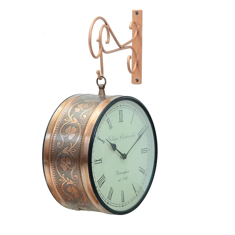 Vintage Railway Theme Metal Wall Clock media 5