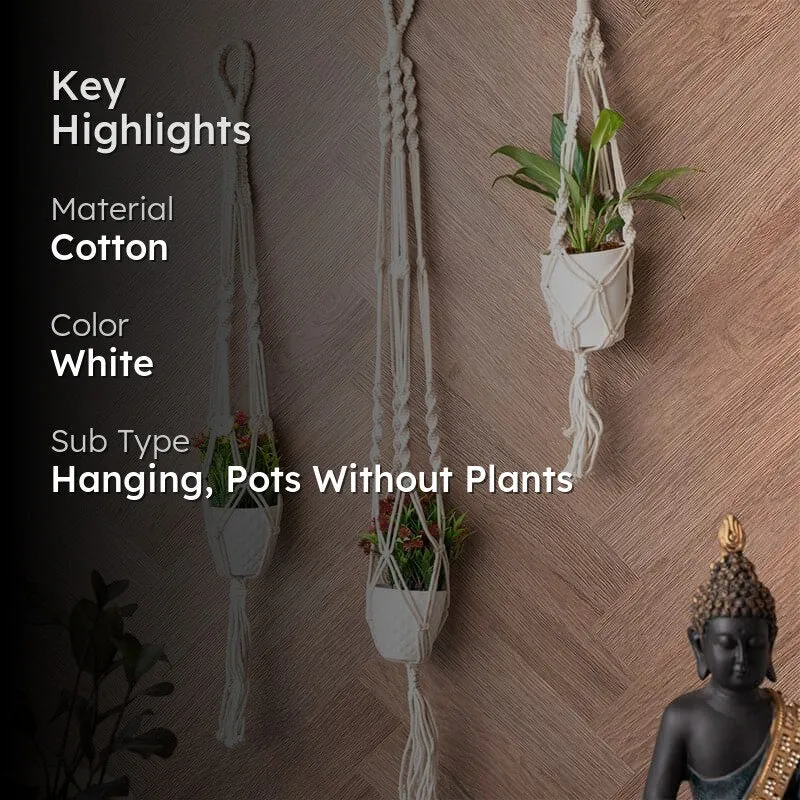 Broda Macrame Planter - Set Of Three media 2