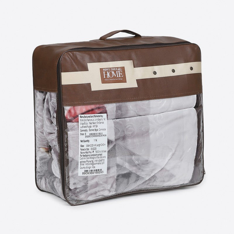 Monte Carlo Whispering Blooms Blanket (Brown,Pink) - 1136 GSM media 7