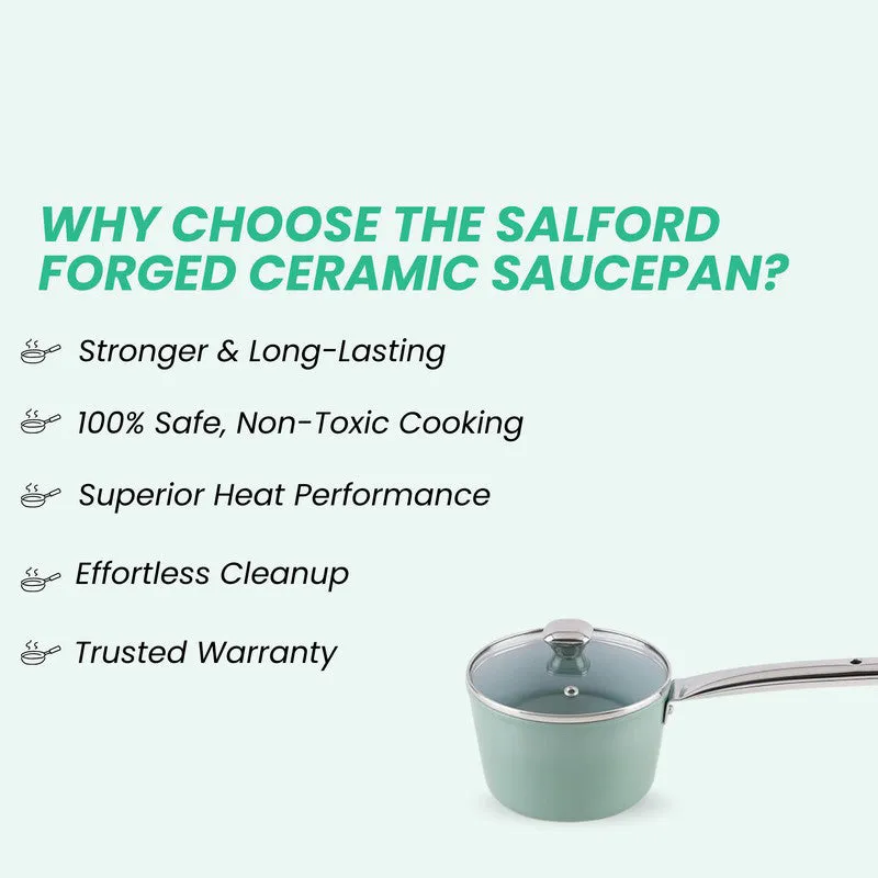 Salford Prepza Forged Ceramic Saucepan with Glass Lid - 1700 mL media 10