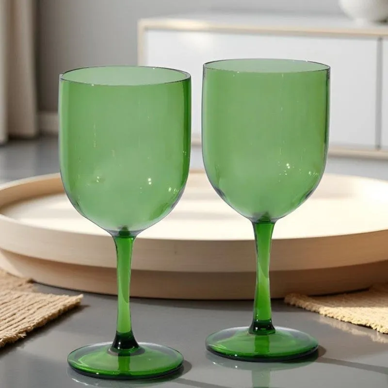 Sunset Amber Goblet Glasses(280 mL) - Set Of Two media 1