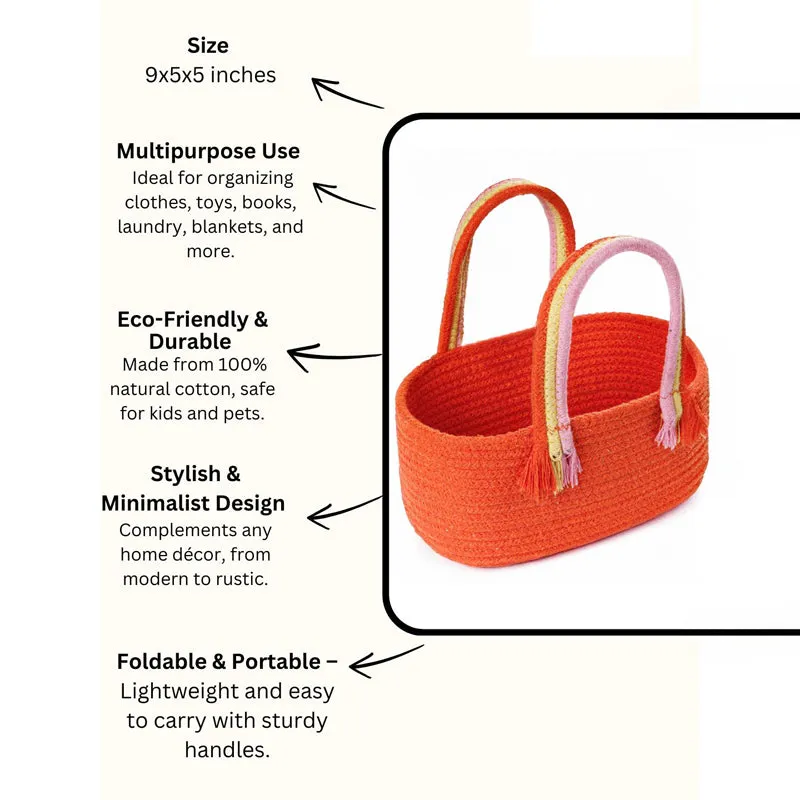 Tidy Twist Cotton Storage Basket Orange media 6