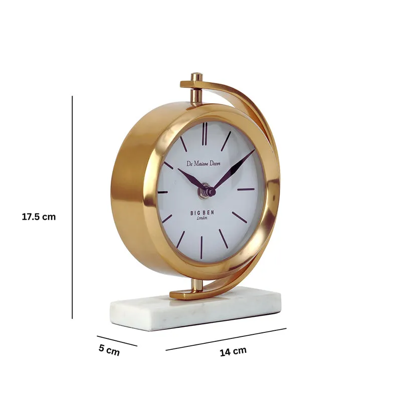 Clarrisa Table Clock - Gold & White media 3