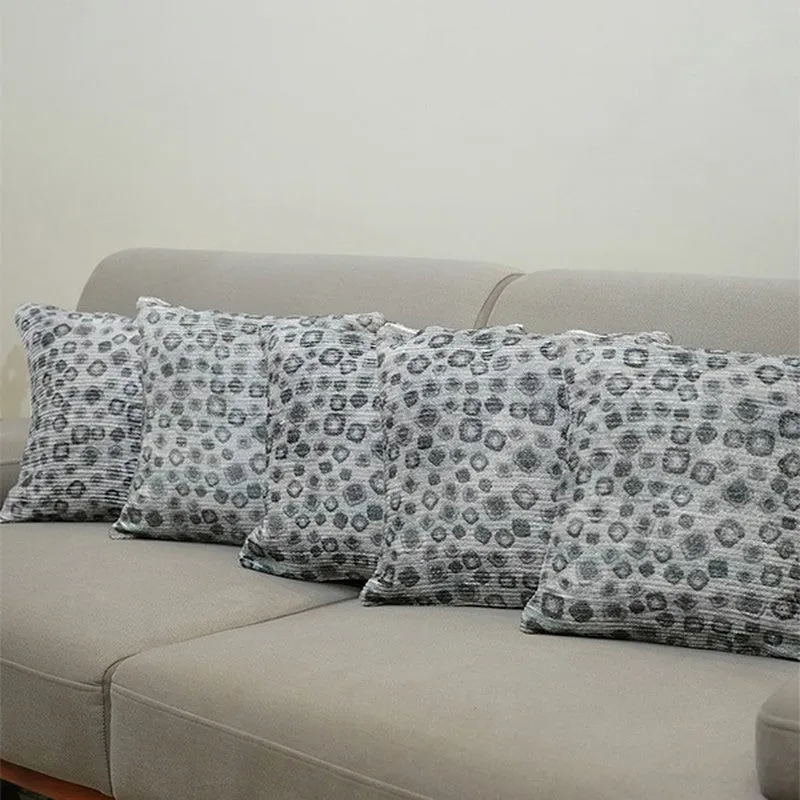 PixelMosaic Cushion Cover (Grey) - Set Of Five media 4