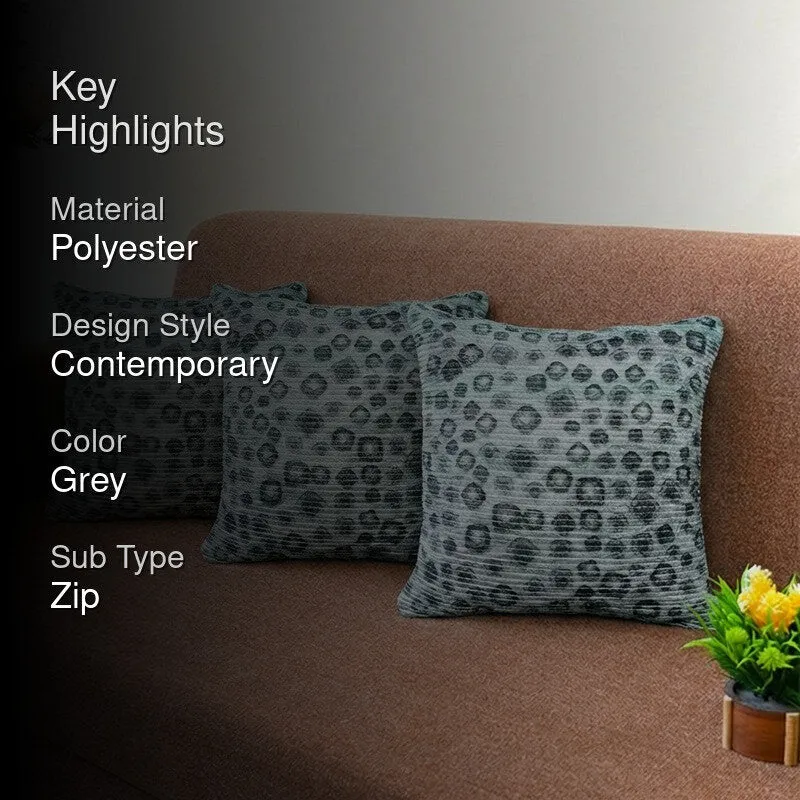 PixelMosaic Cushion Cover (Grey) - Set Of Three media 2