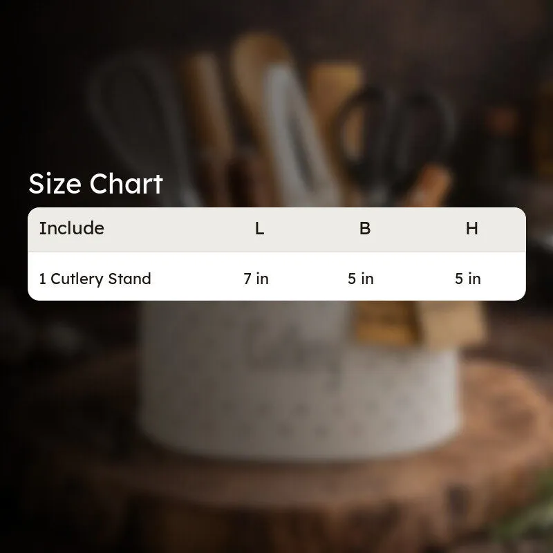 KitchenCare Multipurpose Utility Cutlery Stand -Ivory media 8