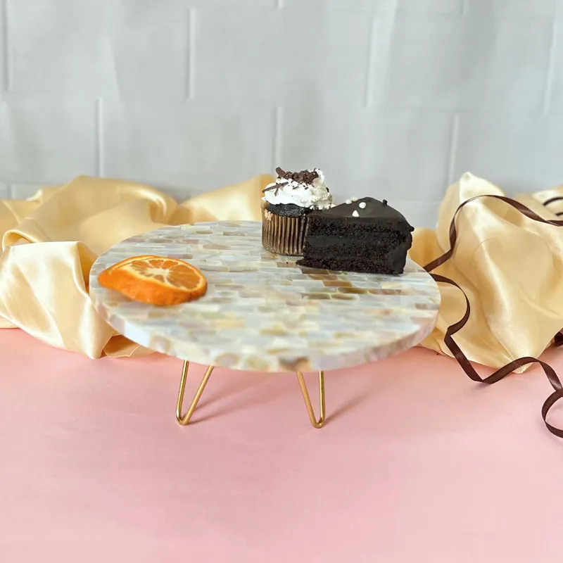 Lvie Mother Of Pearl Cake Stand media 1