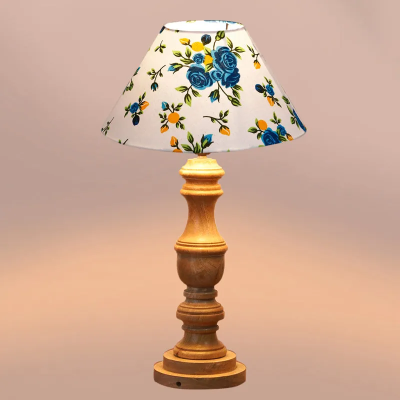Fleur Carve Wooden Table Lamp - Multicolor media 4