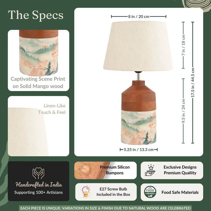 Alps Wooden Table Lamp - Multicolor media 4