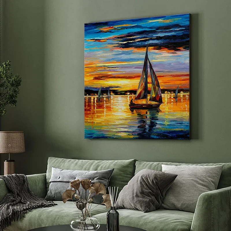 Twilight Boat Trip Wall Painting media 4