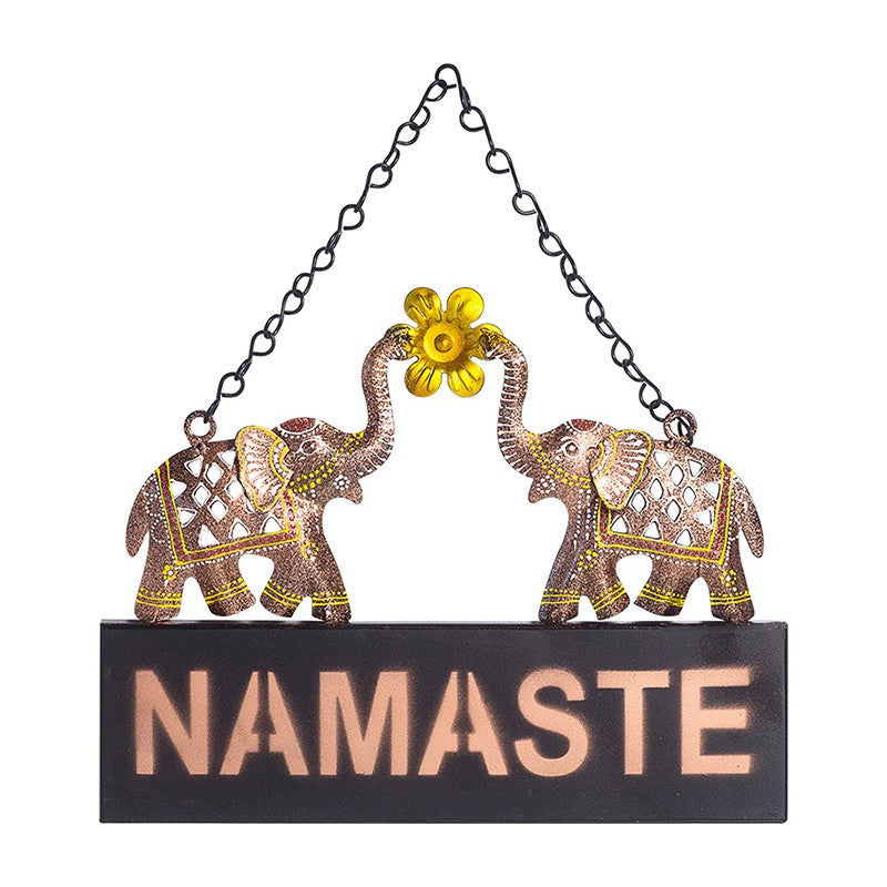 Namaste Gaja Wooden Wall Accent media 3