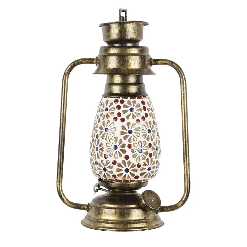 Admya Mosaic Lantern Iron Wall Lamp - Gold media 5