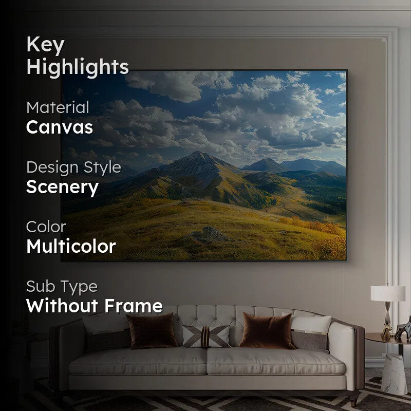 Clifftop Skies Canvas Wall Painting media 2