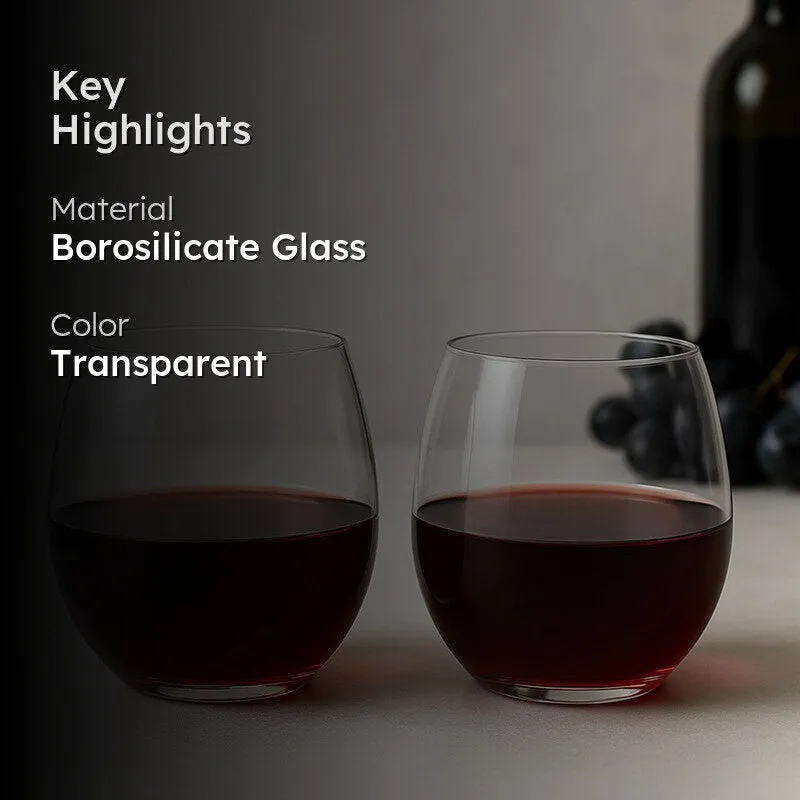 VinoSphere Crystal Stemless Wine Glass (250 mL) - Set Of Two media 2