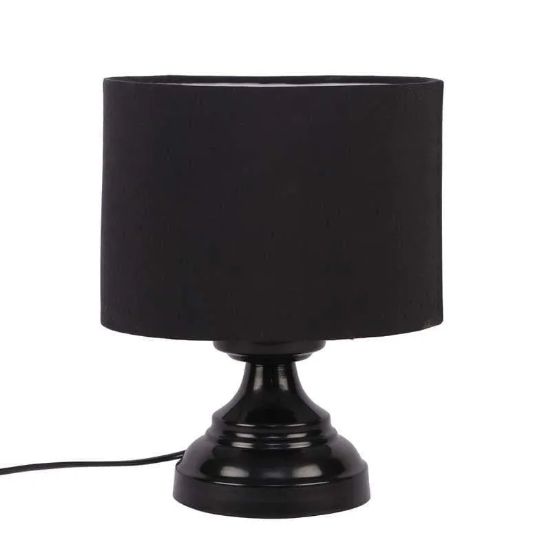 Solid Flickers Fabric Table Lamp - Black media 6