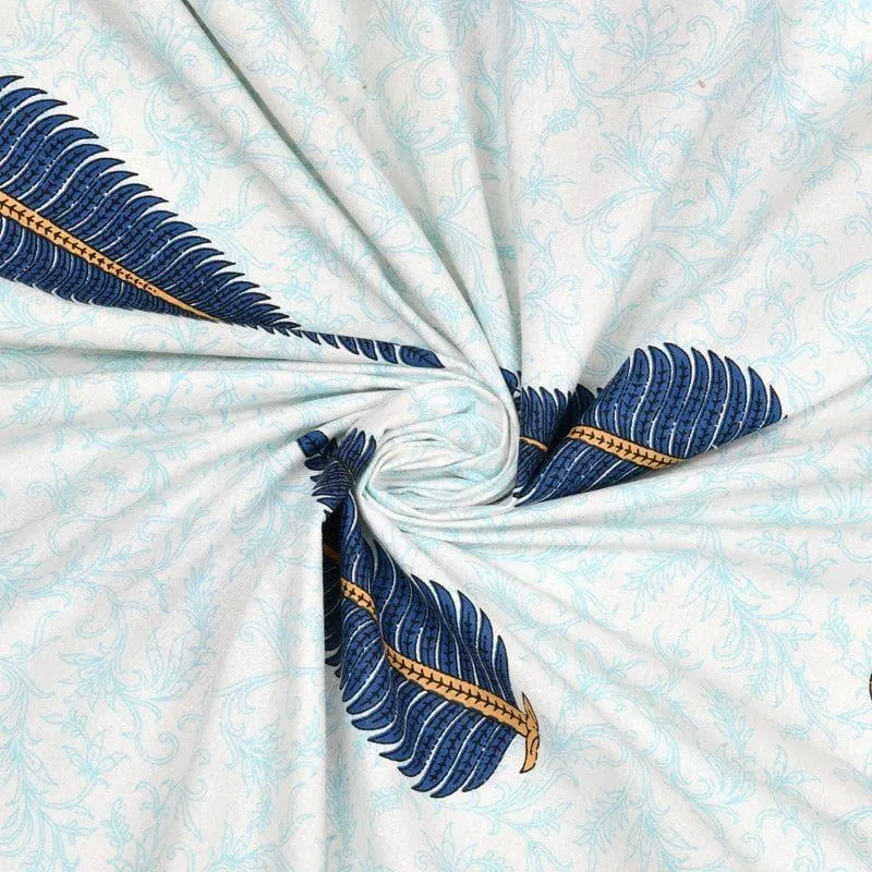 Madhurakshi Printed Cotton Bedsheet (Beige) - 140 TC media 5