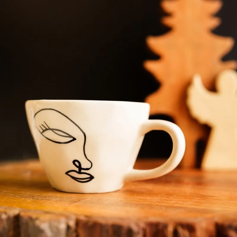 FaceLine Ceramic Tea Cup - Two Piece Set media 5
