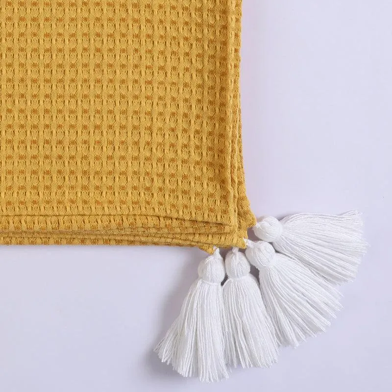Forest Fables Knitted Cotton Throw - Yellow media 3