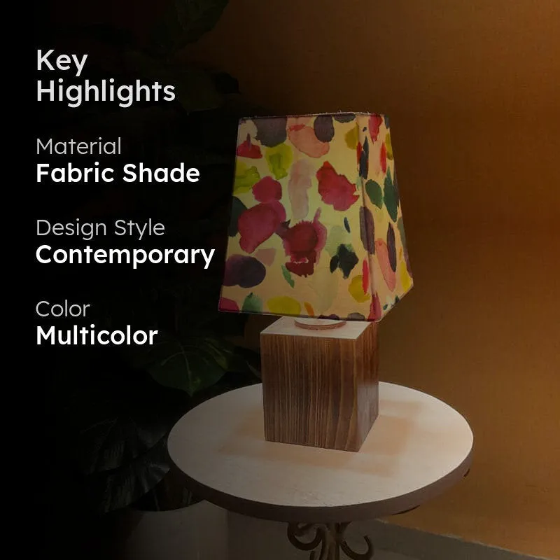Sponge Bunch Empire Handpainted Fabric Table Lamp - Multicolor media 2