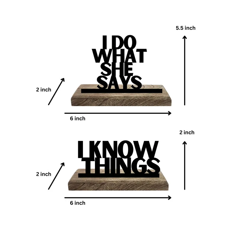 I know Things Typography Showpiece - Set Of Two media 5