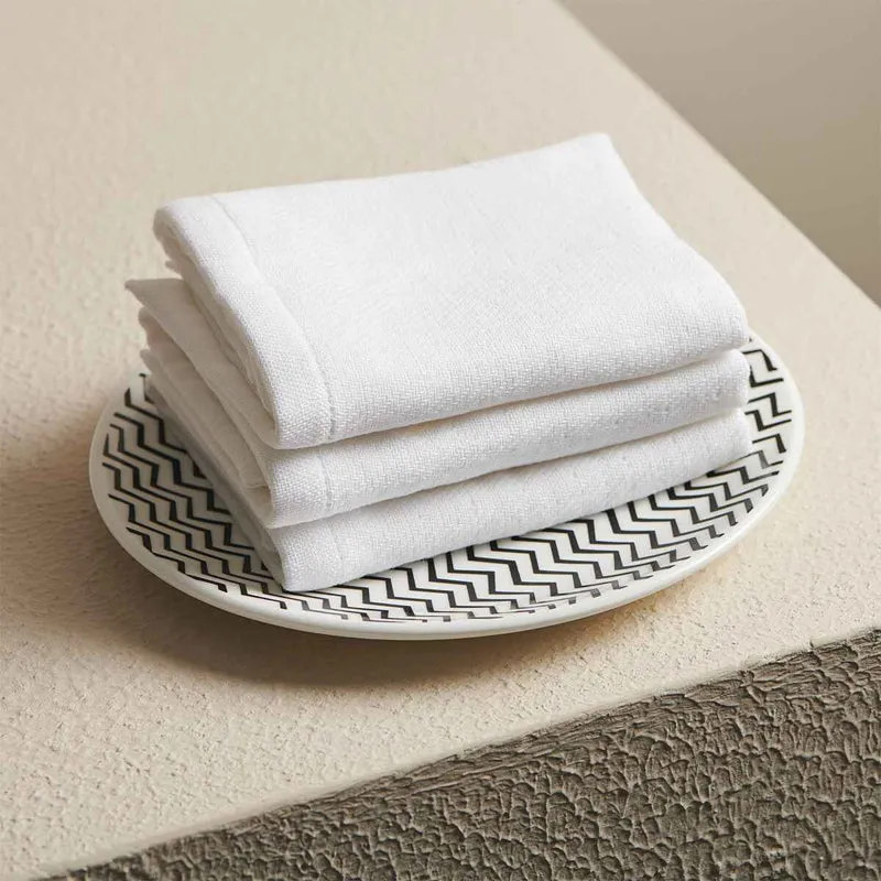 Zira Terry Towel Combo (White) - Four Piece Set media 5