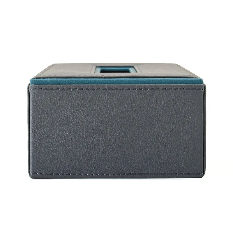 Tisca Edge Faux Leather Tissue Box - Grey media 6