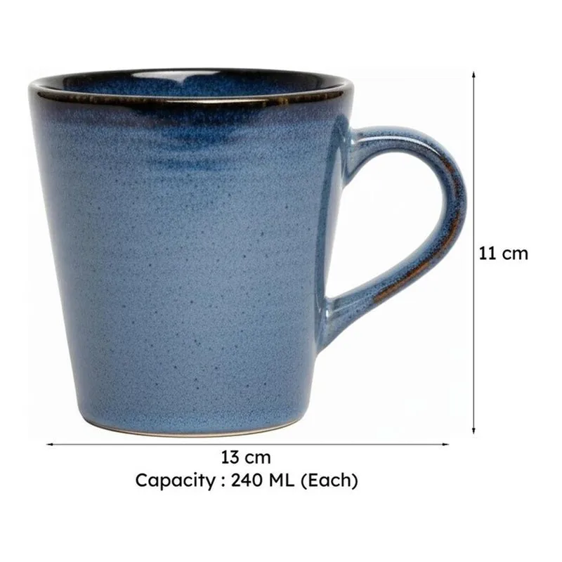 Koda Ceramic Tea Cup (240 mL Each) - Set of Two media 6