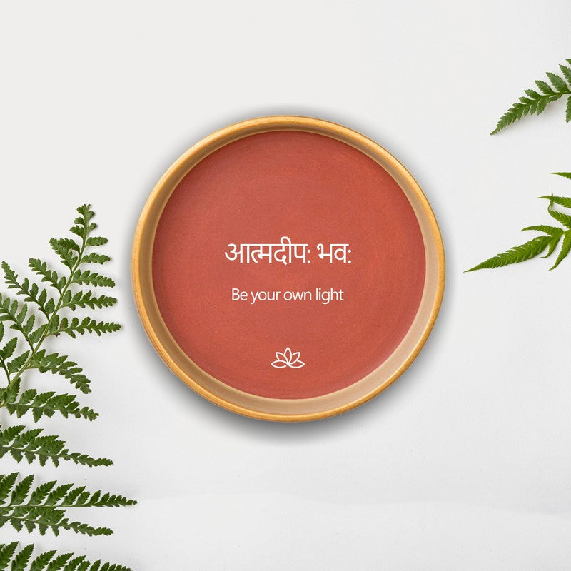 Be Your Own Light Terracotta Wall Plate