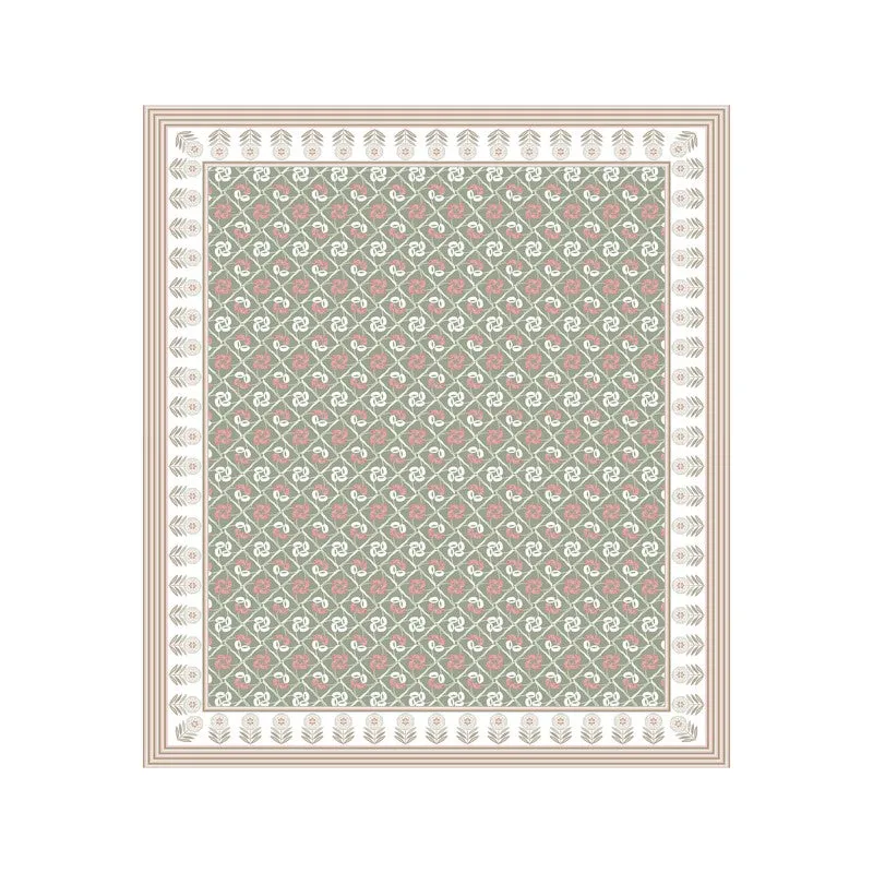 Rang Aura Cotton Bedsheet (Green,Pink) - 120 TC media 4