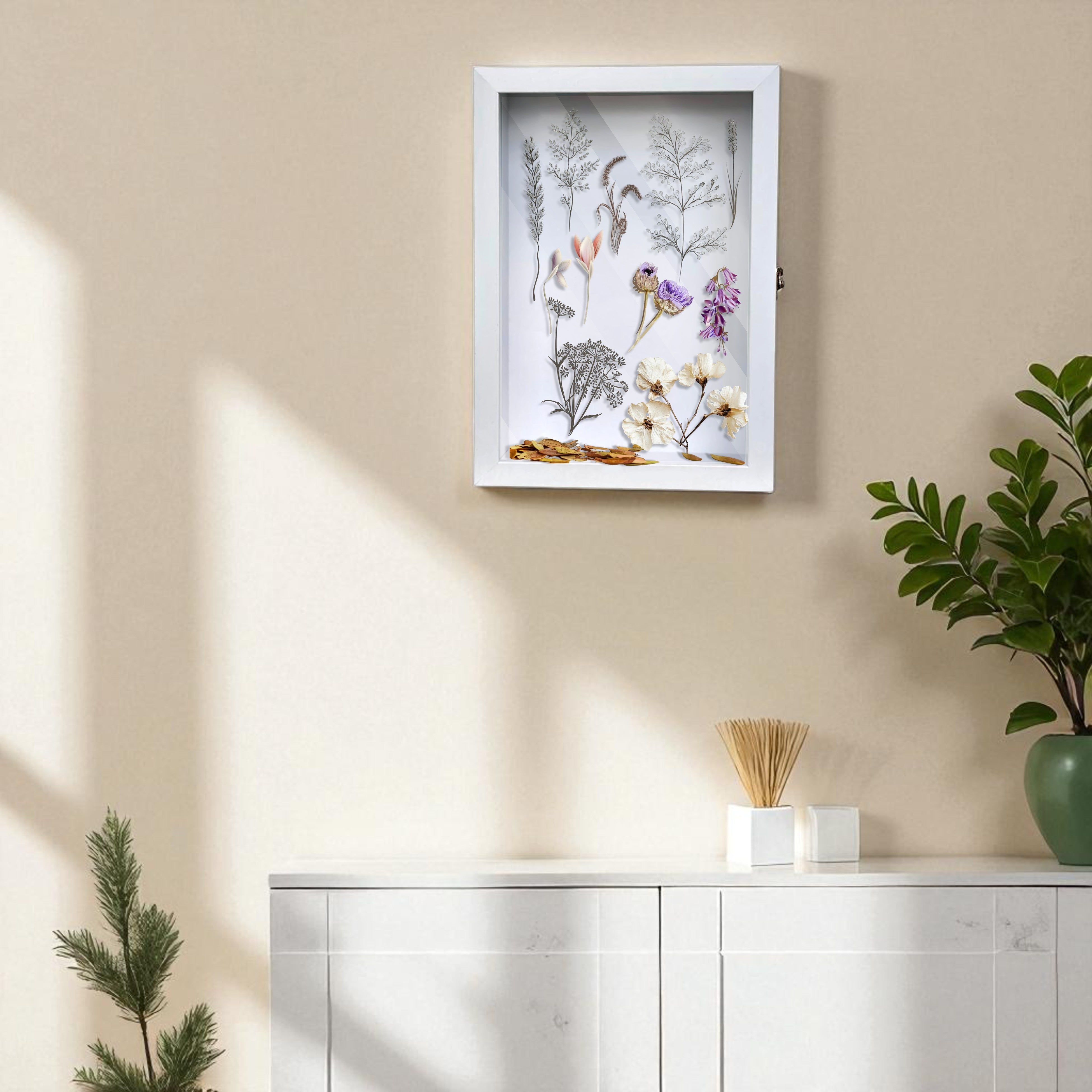 LuxeOutline MDF Shadow Box Photo Frame - White media 7
