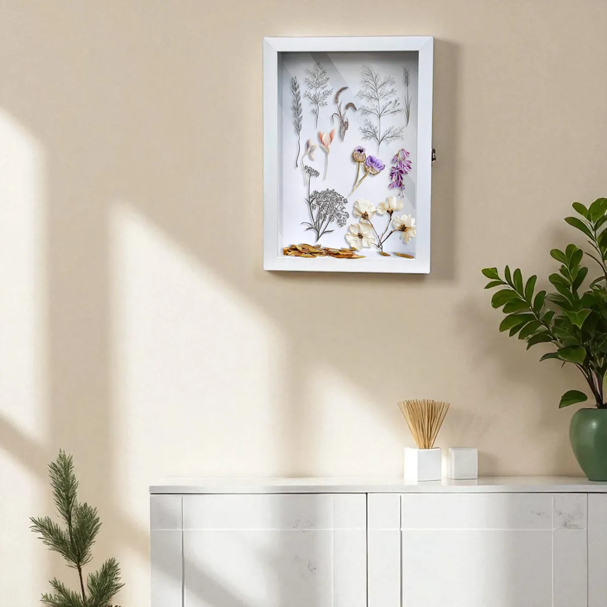 LuxeOutline MDF Shadow Box Photo Frame - White media 7
