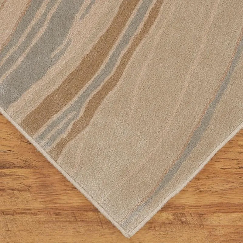 Thoth Hand Tufted Abstract Wool & Nylon Carpet - Taupe media 5