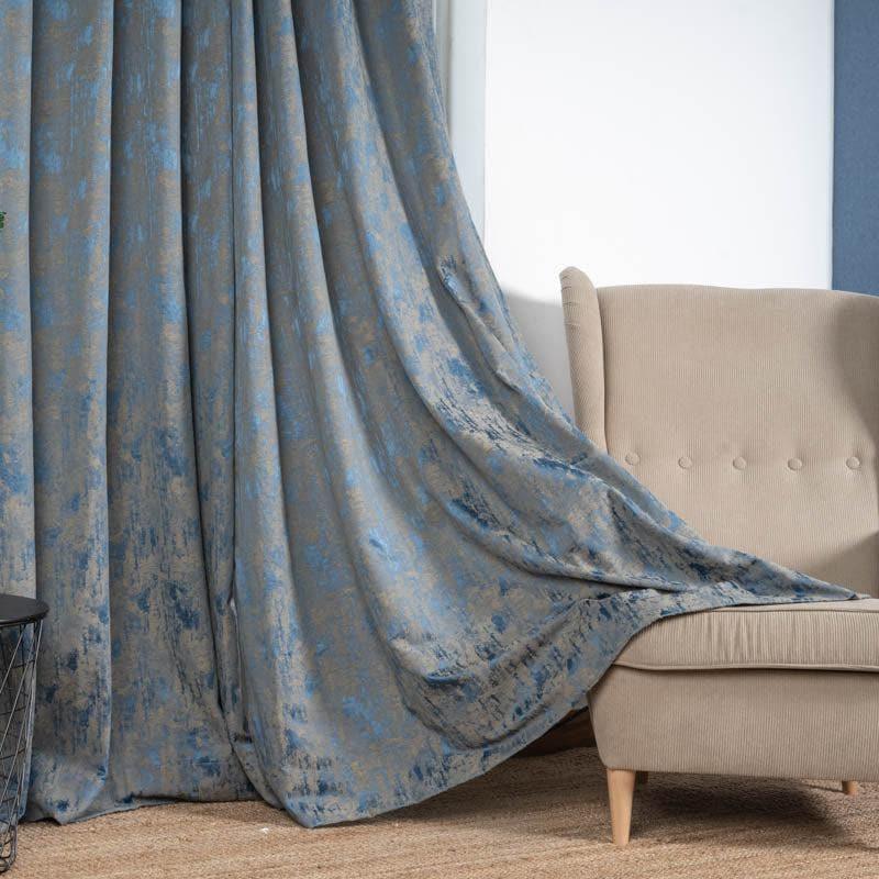 Aviothic Jacquard Single Curtain (Blue) media 3