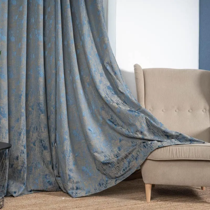 Aviothic Jacquard Single Curtain (Blue) media 3
