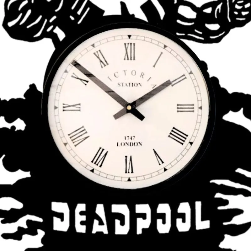 Deadpool Analog Wall Clock Black - Steel media 5
