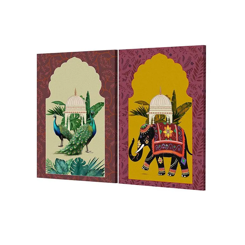 Opulence Glam Canvas Wall Painting - Set Of Two media 3